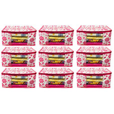 Deals, Discounts & Offers on  - Kuber Industries 9 Piece Non woven Saree Cover Set, Pink