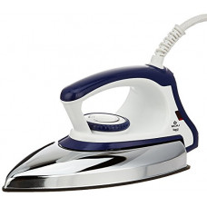 Deals, Discounts & Offers on Irons - Bajaj Majesty DX-11 1000W Dry Iron with Advance Soleplate and Anti-bacterial German Coating Technology, White and Blue