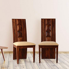 Deals, Discounts & Offers on Furniture - HomeTown Woodrow Solid Wood Dining Chair Set of Two in Honey Colour
