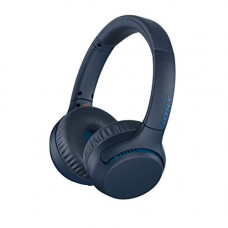 Deals, Discounts & Offers on Headphones - Sony WH-XB700 Wireless Bluetooth On Ear Headphone with Mic (Blue)