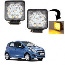 Deals, Discounts & Offers on  - Adroitz 9 LED Square Fog Light/Headlight For Chevrolet Spark (Set of 2)