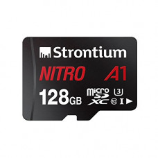 Deals, Discounts & Offers on Accessories - Strontium Nitro A1 128GB Micro SDXC Memory Card 100MB/s A1 UHS-I U3 Class 10 with High Speed Adapter