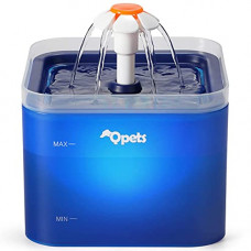 Deals, Discounts & Offers on  - Qpets Cat Water Fountain with LED Light, 67oz/2.0L, Ultra Quiet Cat Drinking Fountain with Filter, Automatic Pet Water Fountain