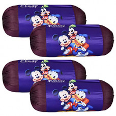 Deals, Discounts & Offers on  - Fun Homes Disney Team Mickey Print Silk Special Long Crush Bolster Cover- Set of 4, Royal Blue-KUBMART143