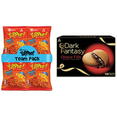 Deals, Discounts & Offers on  - Sunfeast Dark Fantasy Choco Fills, 600 g , Candyman Fantastik Treat Pack, Choco Wafer Rolls, 200g