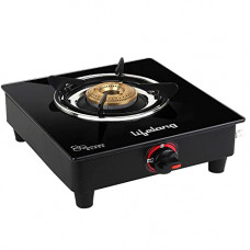 Deals, Discounts & Offers on  - Lifelong LLGS201 Open Single Burner Glass Gas Stove (Black, 27 x 29 x 9 cm), Manual Ignition, Black