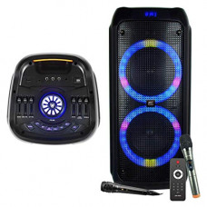 Deals, Discounts & Offers on Electronics - Ant Audio Rock 750 Portable Party Karaoke Bluetooth Speaker with FM Radio, Micro SD Card, USB, LED Lights Comes with 8inch Dual Subwoofer  75 watt