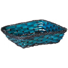 Deals, Discounts & Offers on  - Fourwalls Multipurpose Table Storage Wicker Square Cane Basket (Set of 4, Blue, 20 cm x 20 cm x 5 cm)