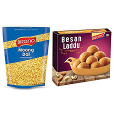 Deals, Discounts & Offers on  - Bikano Moongdal Salted, 1kg and Besan Laddu Special, 400g