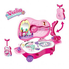 Deals, Discounts & Offers on  - Toyshine Carry Along Violin Shaped Beauty Set Toy with Briefcase 22 Accessories | Prented Play Toy
