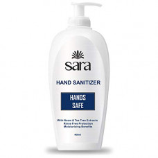 Deals, Discounts & Offers on  - SARA SOUL OF BEAUTY Instant Hand Sanitizer Germ Protection 70% Isopropyl Alcohol Sanitizing Gel Rinse-free Hand Rub Palm Cleanser with Moisturizing Benefits, 400 ml (SOFB-HS-400ML)