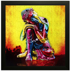 Deals, Discounts & Offers on  - SAF Special Effect Textured Buddha Painting (SANFO99, 30 cm x 3 cm x 30 cm) SANFO99
