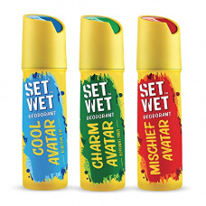 Deals, Discounts & Offers on Beauty Care - Set Wet Deodorant Spray Perfume Cool, Charm and Mischief Avatar For Men, 150ml Pack of 3)