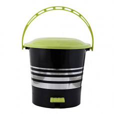 Deals, Discounts & Offers on  - Kuber Industries Plastic Dustbin Garbage Bin with Handle,5 Liters (Green) - (CTLTC037981)