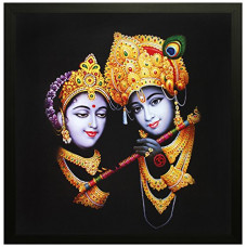 Deals, Discounts & Offers on  - SAF Special Effect Textured Radhey Krishna Ji Painting (SANFO93, 30 cm x 3 cm x 30 cm) SANFO93