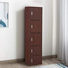 Deals, Discounts & Offers on Furniture - HomeTown Albert Engineered Wood Multipurpose Cabinet in Cherry Brown & Walnut Colour