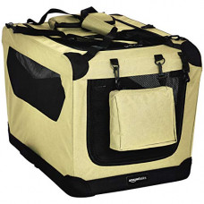 Deals, Discounts & Offers on  - AmazonBasics Premium Folding Portable Soft Pet Dog Crate Carrier Kennel - 26 x 18 x 18 Inches, Khaki
