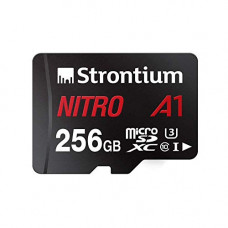 Deals, Discounts & Offers on Accessories - Strontium Nitro A1 256GB Micro SDXC Memory Card 100MB/s A1 UHS-I U3 Class 10 with High Speed Adapter