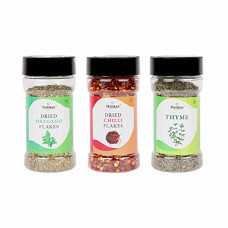 Deals, Discounts & Offers on  - Malikaz' The Royale Taste Italian Pizza Herbs Combo (Dry Oregano, 50g | Dry Chilli Flakes, 50g | Dry Thyme, 25g) Jar, 125 g