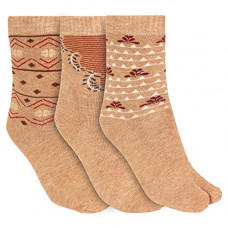 Deals, Discounts & Offers on Accessories - CREATURE Women's Warm Woolen Calf Length Thumb Socks (Multicolored, Large)- Set of 3 Pairs