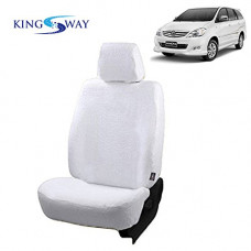 Deals, Discounts & Offers on  - Kingsway kkmtwlscwt00091 Fabric Seat Covers For Toyota Innova (Old Model) (White, Pack of 4)