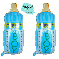 Deals, Discounts & Offers on  - AMFIN Pack of 2 Its a Boy Blue Bottle Foil Balloons For Birthday / Theme Decoration Foil Balloons / Baby Shower Decoration