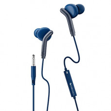 Deals, Discounts & Offers on Headphones - ZEBRONICS Zeb-Bro in Ear Wired Earphones with Mic, 3.5mm Audio Jack, 10mm Drivers, Phone/Tablet Compatible(Blue)