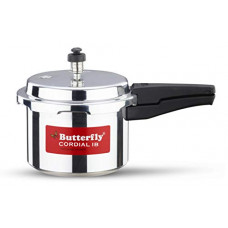 Deals, Discounts & Offers on Cookware - Butterfly Cordial Induction Base Aluminium Pressure Cooker, 3 litres, Silver