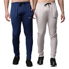 Deals, Discounts & Offers on Men - VIMAL JONNEY Dryfit Solid Lycra Multicolor Trackpants For Men (Pack of 2)-Dryfit_D10_BLK_OLV_02-P