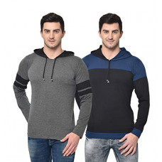 Deals, Discounts & Offers on Men - VIMAL JONNEY Men's Cotton Round Neck Hooded Sweatshirt