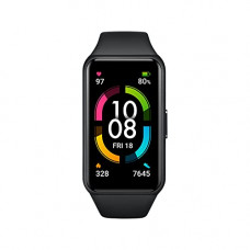 Deals, Discounts & Offers on Mobile Accessories - HONOR Band 6 Meteorite Black - 1.47'' AMOLED Touch Display, Smart Watch Like Design, 14 Days Battery, SpO2, 24/7 Heart Rate, Stress & Sleep Monitor, Personalised Watch Faces, Workout Auto-Detection