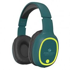 Deals, Discounts & Offers on Headphones - ZEBRONICS Zeb-Thunder Bluetooth Wireless On Ear Headphone FM, mSD, 9 hrs Playback with Mic (Teal Green)