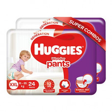 Deals, Discounts & Offers on Baby Care - Huggies Wonder Pants Double Extra Large Size Baby Diapers Combo Pack of 2, 24 Counts Per Pack (48 Count)