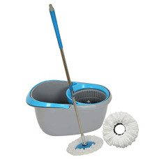 Deals, Discounts & Offers on Home Improvement - Frestol plastic Mop +2 Refill+Rod - Grey/Blue