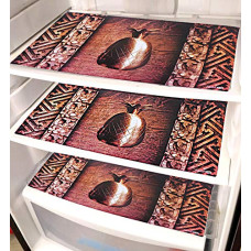 Deals, Discounts & Offers on  - Kuber Industries PVC 6 Pieces Reversible Fridge Drawer Mats (Multi) -CTKTC7130