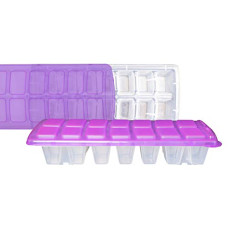 Deals, Discounts & Offers on  - Wonder Plastic Prime Keroline Big with Lid Fridge Ice Tray Set, 2 Pc Ice Tray with 14 Cube, Violet Color