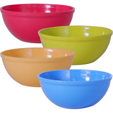 Deals, Discounts & Offers on  - Wonder Plastic Sigma 1000 Microwave Bowl Set, 4 pc Mixing Bowl 650 ml, Dark Blue Yellow Green Red Color, Made in Indian, KBS02236