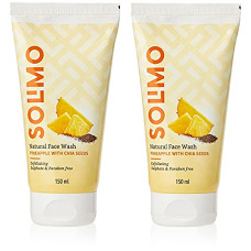 Deals, Discounts & Offers on Beauty Care - Amazon Brand - Solimo Pineapple Face Wash with Chia Seed, 150ml (Pack of 2)