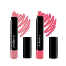 Deals, Discounts & Offers on Beauty Care - COLORESSENCE High Pigment Matte Crayon Lipstick Vitamins and Oxidant Infused Upto 12 Hour Long Stay Smudge Proof Waterproof Lip Pencil - Pack of 2 (NUDE MAGIC + DISCO PINK)