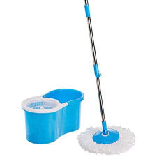 Deals, Discounts & Offers on Home Improvement - Spartan 360 Degree Spin Plastic Mop with Auto Fold Handle For Cleaning and Household Purposes (Color Assorted)
