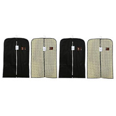 Deals, Discounts & Offers on  - Kuber Industries 4 Piece Non Woven Coat Cover, Black and Cream