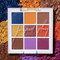 Deals, Discounts & Offers on Beauty Care - Pigment Play Playground Hero Shadow Palette 9 curated different shades,Matte,Pigmented shades,Shimmer Foils eyeshadow- Golden Lilac Fields, 9gms (Multi)