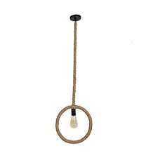 Deals, Discounts & Offers on  - tu casa HG-05 Round Shape Rope pendent Light Jute Rope Holder Type e-27 Size 12x143