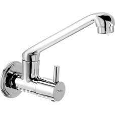 Deals, Discounts & Offers on Home Improvement - Cera Garnet Quarter Turn Fittings Wall Mounted Sink Cock (Chrome Finish)