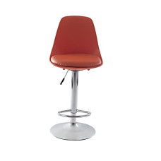 Deals, Discounts & Offers on Furniture - Da URBAN Valure Height Adjustable & Revolving Bar Stool / Kitchen Chair / Cafetaria Chair Orange (1 Pc)