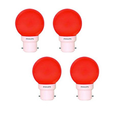 Deals, Discounts & Offers on  - Philips Deco Mini Base B22 0.5-Watt LED Bulb (Pack of 4, Red)