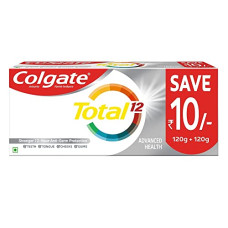 Deals, Discounts & Offers on  - Colgate Total 240g (120g x 2, Pack of 2) Whole Mouth Health, Antibacterial Cavity Protection Toothpaste (Advanced Health, Saver Pack)