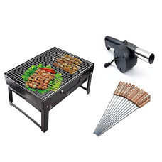 Deals, Discounts & Offers on Outdoor Living  - Barbeque - Proxism Folding Portable Outdoor Barbeque Charcoal BBQ Grill Oven, Charcoal Grill, Barbeque Set For Home, BBQ Grill, (Barbeque Set) (BBQ_h)