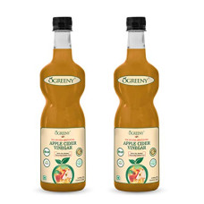 Deals, Discounts & Offers on  - Ogreeny Apple Cider Vinegar Organic with Mother Vinegar - Raw, Unfiltered, Unpasteurized 750 ml (Made with Organic Apples) -Pack of 2