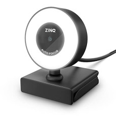 Deals, Discounts & Offers on  - Zinq Auto Focus Full HD 1080P 2.1 Megapixel 30 FPS Ring Light Web Camera with Built-in Mic
